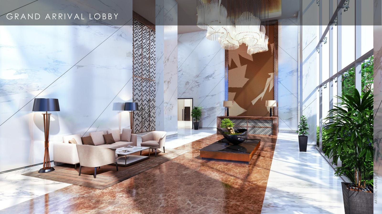 Grand arrival lobby | Lofts @ GIC [interior/floor plan] - GIC Gurugram
