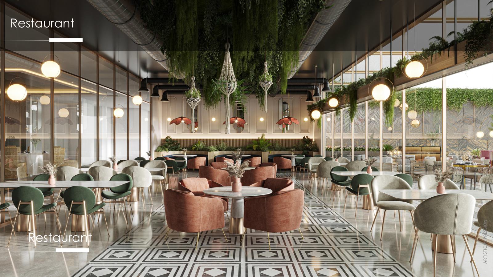 Restaurant | Lofts @ GIC [interior/floor plan] - GIC Gurugram